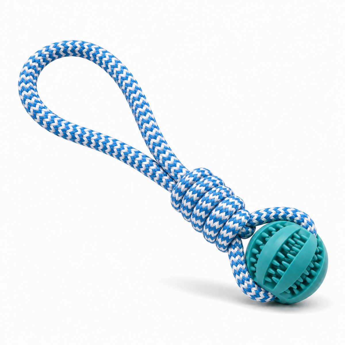 Interactive Rope & Rubber Tug Toy – 13"
